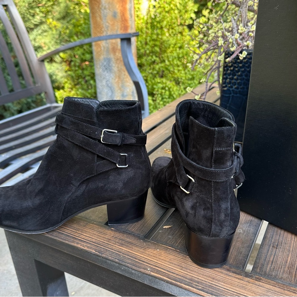 Saint Laurent Black Suede Boots size 41.5